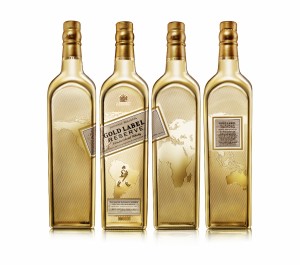 Johnnie Walker Gold Label Reserve Exclusive Travellers Edition - Full map over 4 bottles